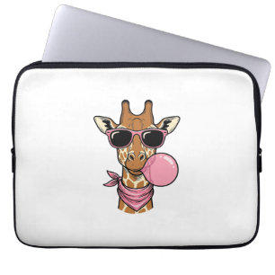 Housse Pour Ordinateur Portable Conception de vecteur de chewing-gum girafe gravur