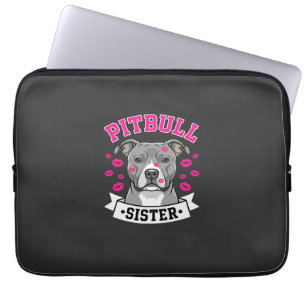 Housse Pour Ordinateur Portable Conception de vecteur de sœur de Pitbull amoureuse