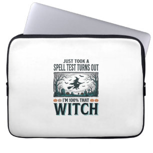 Housse Pour Ordinateur Portable Conception de vecteur Halloween humour ADN sorcièr