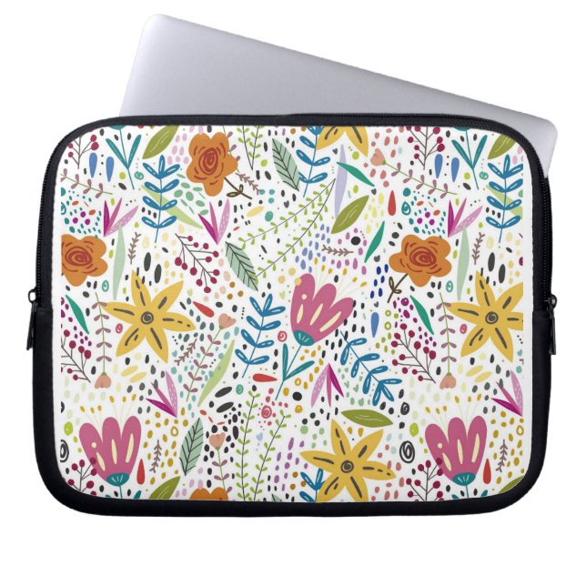 Housse Pour Ordinateur Portable Conception des fleurs (Devant)