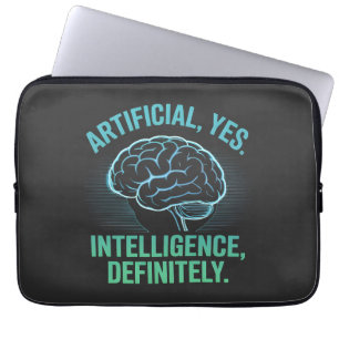 Housse Pour Ordinateur Portable Conception d'humour de cerveau d'intelligence arti