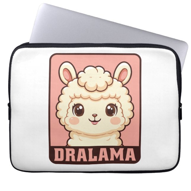 Housse Pour Ordinateur Portable Conception d'illustration de lama mignon (Devant)