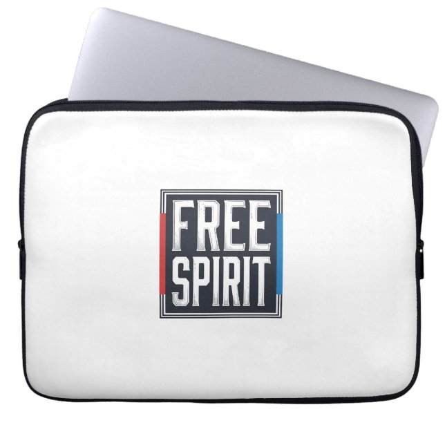 Housse Pour Ordinateur Portable Conception Graphique Boîte Esprit Libre Patriotiqu (Devant)