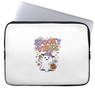 Housse Pour Ordinateur Portable Conception Halloween Rétro Fantôme Mignon Vibes So