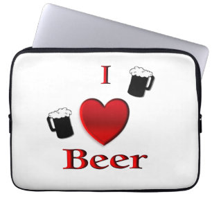 Housse Pour Ordinateur Portable Conception J'aime la bière