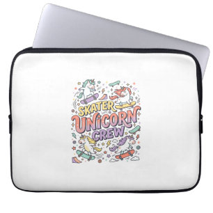 Housse Pour Ordinateur Portable Conception Licorne Skateur Licorne Whimsy Zazzle