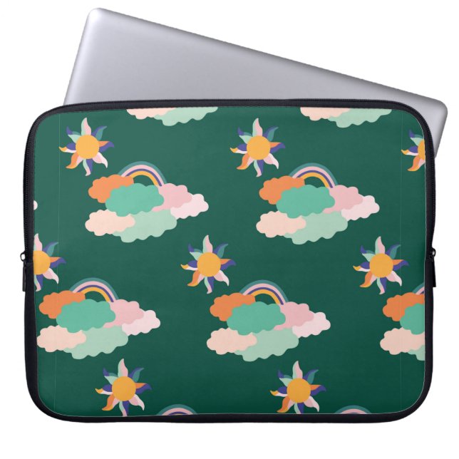 Housse Pour Ordinateur Portable Conception motif transparente avec nuages colorés  (Devant)