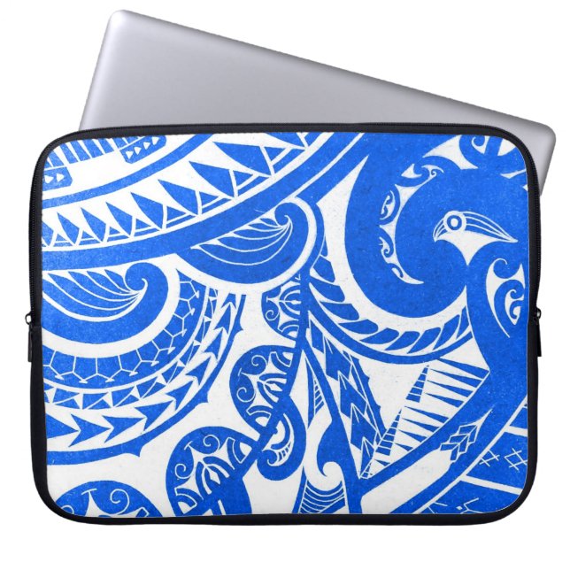 Housse Pour Ordinateur Portable conception tribale négative/inversée de tatouage (Devant)
