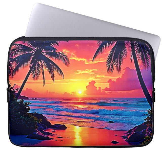 Housse Pour Ordinateur Portable Conception Tropical Sunset Paradise (Devant)