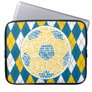 Housse Pour Ordinateur Portable Conception typographique du football