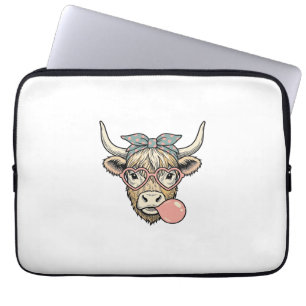 Housse Pour Ordinateur Portable Conception vectorielle vintage de bubble gum de va