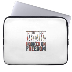 Housse Pour Ordinateur Portable Conçu pour la liberté Chemise de pêche patriotique