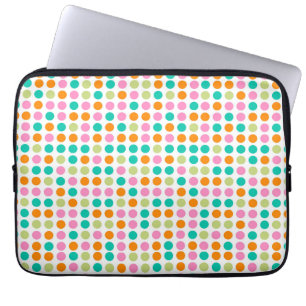Housse Pour Ordinateur Portable Confetti coloré Art rétro pois des années 60