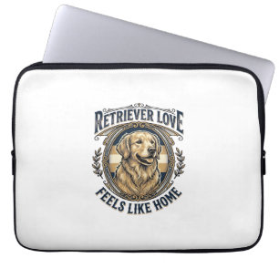 Housse Pour Ordinateur Portable Confort à la maison Golden Retriever Gravure Vinta