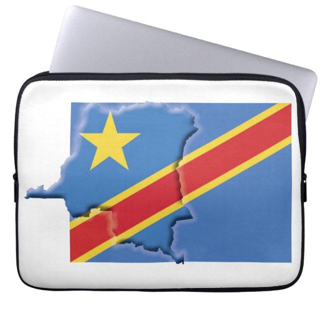 Housse Pour Ordinateur Portable CONGO DRC Drapeau Carte Ordinateur patriotique (Devant)