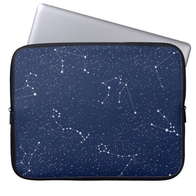 Housse Pour Ordinateur Portable Constellations Zodiac avec ciel étoilé bleu foncé (Devant)
