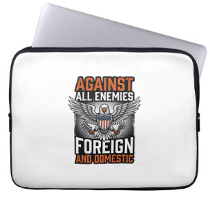 Housse Pour Ordinateur Portable Contre tous les ennemis conception de t-shirt Eagl