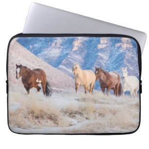 Housse Pour Ordinateur Portable Convoi de chevaux de cow-boy au ranch Hideout