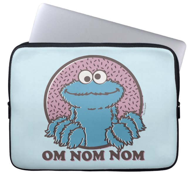 Housse Pour Ordinateur Portable Cookie Monster | Om Nom Nom (Devant)