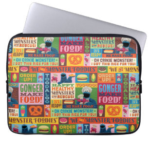Housse Pour Ordinateur Portable Cookie Monster's Foodie Truck Pattern