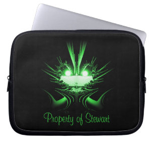 Housse Pour Ordinateur Portable Cool Neon Green Dragon Personnel