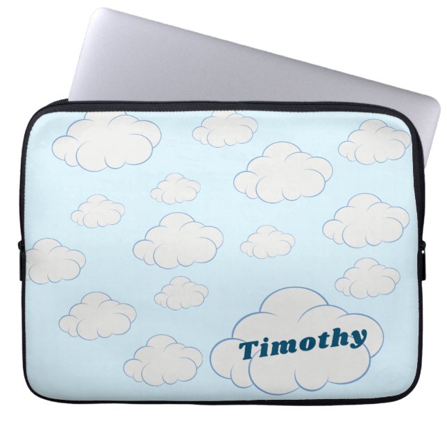 Housse Pour Ordinateur Portable Cool Personnalisé Blue Cloudy Sky (Devant)