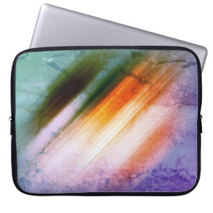 Housse Pour Ordinateur Portable Cool Rustique Violet Bleu Orange Bande