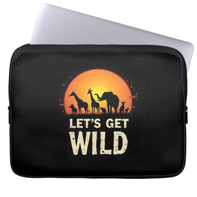 Housse Pour Ordinateur Portable Cool Safari Design Homme Femmes Enfants Safari Ani (Devant)