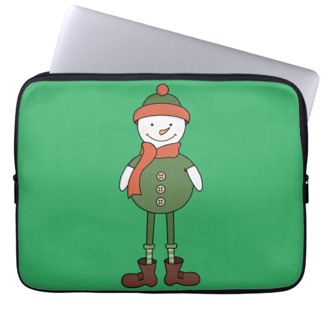 Housse Pour Ordinateur Portable Cool Snowman (Devant)
