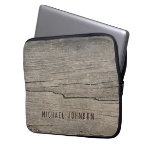 Housse Pour Ordinateur Portable Cool Vintage Rustic Old Wood Nom Customisé