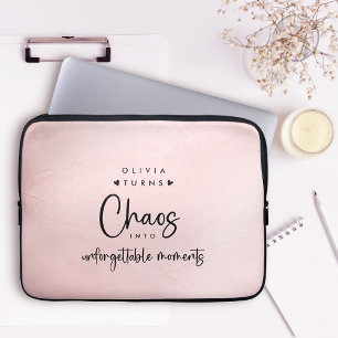 Housse Pour Ordinateur Portable Coordinateur Chaos personnalisé rose