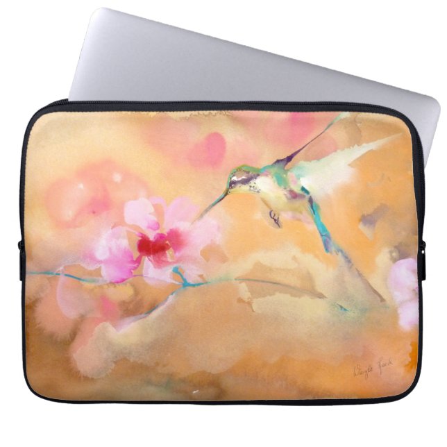 Housse Pour Ordinateur Portable Copie "de rougissement" de colibri (Devant)