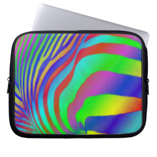 Housse Pour Ordinateur Portable Copie de zèbre d'arc-en-ciel