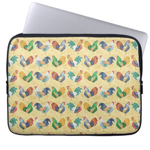 Housse Pour Ordinateur Portable Coq de campagne rétro