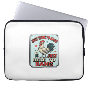 Housse Pour Ordinateur Portable Coq drôle gravure vintage design de t-shirt (2)_1