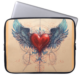 Housse Pour Ordinateur Portable Coque d'ordinateur portable avec coeur de croquis