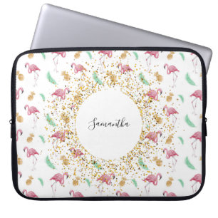 Housse Pour Ordinateur Portable Coque d'ordinateur portable d'ananas en or Flamant