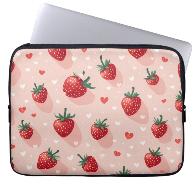 Housse Pour Ordinateur Portable Coque d'ordinateur portable fraise (Devant)