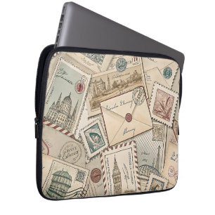 Housse Pour Ordinateur Portable Coque d'ordinateur portable Timps Postage vintage