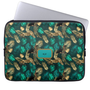 Housse Pour Ordinateur Portable coque d'ordinateur portable "Turquoise Blue Leopar
