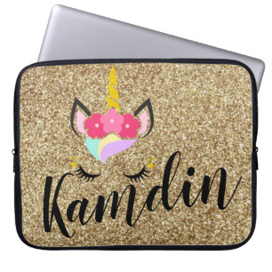 Housse Pour Ordinateur Portable Coque d'ordinateur portable Unicorn Gold Parties s