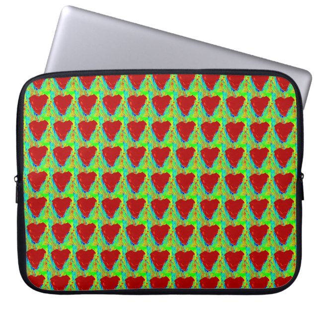 Housse Pour Ordinateur Portable coque motif de coeur rouge (Devant)