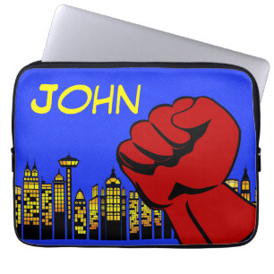 Housse Pour Ordinateur Portable Coque portable Superhero avec nom personnalisé