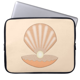 Housse Pour Ordinateur Portable Coquille d'huître et Perle Unisexe