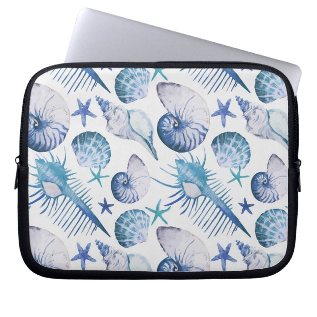 Housse Pour Ordinateur Portable Coquilles d'aquarelle (Devant)