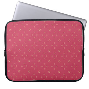 Housse Pour Ordinateur Portable Corail Soleil Zinnia Doré