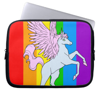 Housse Pour Ordinateur Portable Corey Tiger 80s Licorne Arc-en-ciel