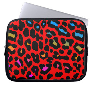 Housse Pour Ordinateur Portable Corey Tiger 80s Néon Imprimé Léopard