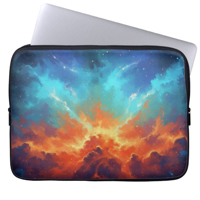 Housse Pour Ordinateur Portable Cosmic Nebula Abstract Galaxy Space Art (Devant)
