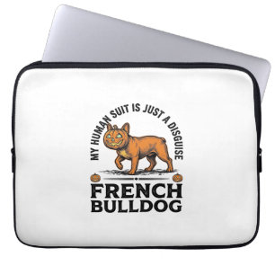 Housse Pour Ordinateur Portable Costume de chemise de pumpkin de bouledogue frança